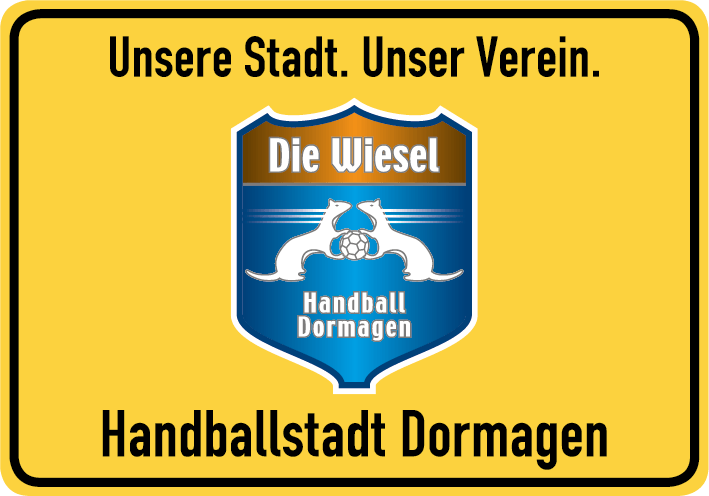 Logo des TSV Dormagen Handball mit Wiesel-Symbol
