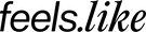 Das schwarze Logo der Marke "feels.like".